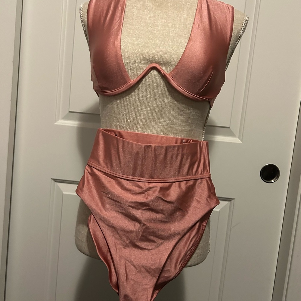 Andrea Iyamah Pink Bikini Set